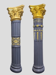 Molde Cilíndrico de Plástico ABS, Columna Romana Decorativa, Hormigón, Cemento Doméstico, Líneas en Espiral, Patrones de Flores Talladas, Villa - Product Image 3