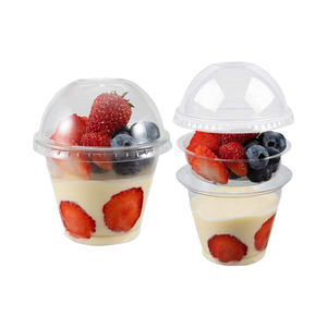 Botogift 50 Bộ Dùng Một Lần <span class=keywords><strong>9</strong></span> Oz Rõ Ràng Nhựa Cup Dome Có Nắp Đậy Không Có Lỗ Chèn Parfait Sữa Chua Đá Đồ Uống Không Có Rò Rỉ 90Mm - Product Image 6