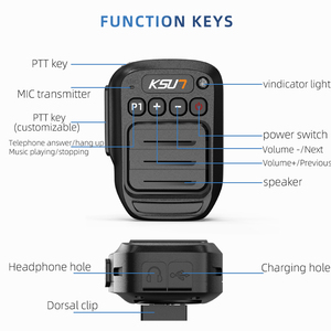 Zello PTT Bộ Đàm Loa Mini Di Động Không Dây Android <span class=keywords><strong>IOS</strong></span> BT Micrô Cho Đài Phát Thanh KSUN ZL10 ZL60 ZL20 Poc - Product Image 4