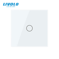 Interrupteur mural tactile standard UE 1 bouton 2 voies avec variateur de lumière compatible fil sous tension/neutre pour éclairage domestique sécurisé