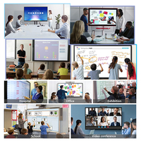 Tableau blanc à écran tactile pour la salle de réunion scolaire Tableau blanc interactif électronique intelligent Panneau d'affichage LCD de 55 pouces