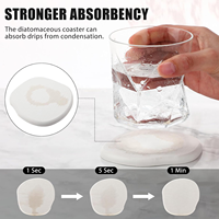 Sous-verres absorbants, sous-verres en terre de diatomée à séchage instantané pour boissons, tasses, cuisine, bureau, tapis de séchage, porte-gobelets