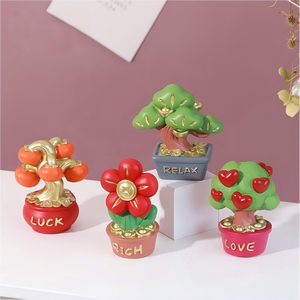 Figura Decorativa de Resina con Tema de la Suerte, RIQUEZA/AMOR/BUENA SUERTE/RELAJACIÓN, Adorno de Escritorio para Decoración del Hogar u Oficina - Product Image 3