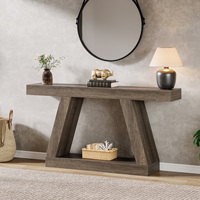 Table de canapé Tribesigns de 55 pouces avec rangement, table console de style fermier pour la maison, meuble d'entrée rectangulaire en bois