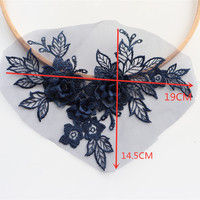 Fleurs en dentelle brodées 3D multicolores, patchs de dentelle pour vêtements DIY, appliques en dentelle