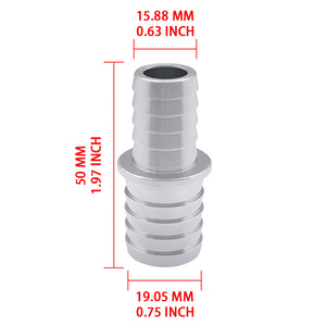 Adaptador de manguera de refrigerante con reductores de espiga de 5/8" a 3/4" y brida de paro central para puerto de vapor del radiador, para intercambio de motor LS Gen3 Gen4 - Product Image 3