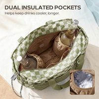 Sac de yoga pour femme, grand format, imperméable |   Chaîne antivol à fermeture éclair, 12 poches, 2 poches isolées en feuille d'aluminium, toutes saisons, usage quotidien
