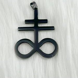 Pendentif religieux du Diable, grand talisman, symbole de Satan, emblème, croix de Leviathan, symbole satanique, collier amulette en acier inoxydable - Product Image 2
