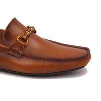 Mocassins en cuir souple pour homme, semelle plate en caoutchouc, personnalisables OEM/ODM avec logo et design sur mesure, haute qualité