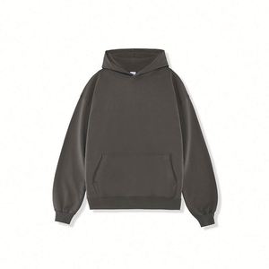 New Design Custom Heavyweight 450 Gsm <b>Drop</b> Shoulder Manufacturers Blank Cotton Oversized Fit Hoodie for Men - Product Image 4