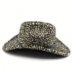 2025 Autumn Winter New Arrival Fashion Women Stylish Cosplay Leopard Print Cowboy <b>Hat</b> - Product Image 5