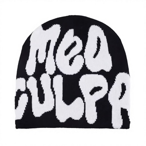 Bonnet Jacquard à Motif Lettres en Gros Y2K Streetwear Mignon et Stylé Hiver Tricoté Unisexe avec Logo Personnalisé - Product Image 3