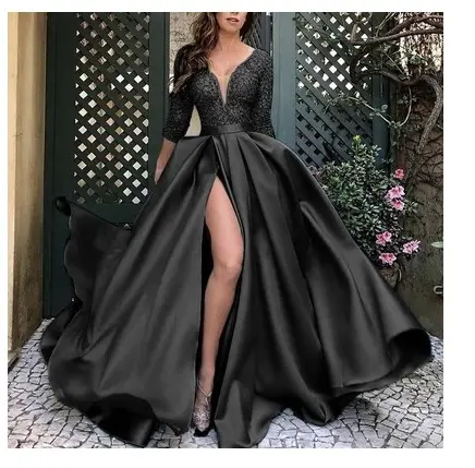 2021 חדש עזיבות סקסי ייסי זנב רכבת המפלגה ערב שמלות בתוספת גודל 5xl נשים של שמלות