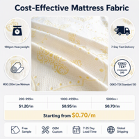 Tissu Jacquard Tricoté en Polyester 180 g/m² pour Matelas, Économique, Léger, Vente en Gros, Personnalisation de Logo en Vrac