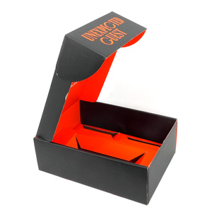 Cajas de Embalaje Negras y Naranjas para Pequeñas Empresas, Impresión Personalizada al por Mayor para Regalos Sorpresa, Envíos y Fiestas - Product Image 1