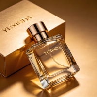 Flacon de parfum carré de luxe pour homme, transparent, avec capuchon en zamac, vide, 30ml 50ml 100ml, en verre, avec boîte cadeau