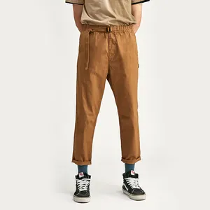 SABIN factory pantalone de hombre men high quality summer fashion elastic wide legsr trouser loose fit khaki chino pants