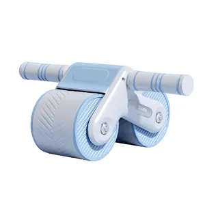 Qishuang New Design Elbow Support Roller Fitness Equipment Abdominal Exercise Wheel Automatic Rebound Sports Abdominal Roller