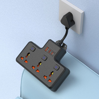 Multiprise murale avec protection contre les surtensions, rallonge électrique universelle avec ports USB