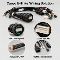 أسلاك توصيل للدراجات الثلاثية الكهربائية ODM OEM طراز KET MG610 بـ 18 دبوسًا، مقاس AWG20، من النايلون المضفر UL1015 للدراجات الكهربائية ثلاثية العجلات والدراجات البخارية