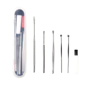Stainless Steel Ear Pick Set 6 Piece Portable <b>Cleaning</b> Tools For Ear Care - Product Image 1
