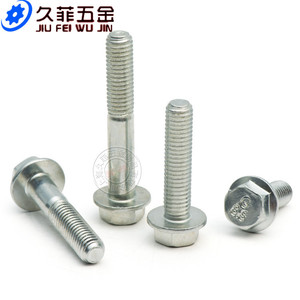 Jiufei Hardware Hex <b>Flange</b> <b>Bolt</b> GBT 5789 M5 To M10 Zinc Plated Carbon Steel 8.8 Grade Standard Use - Product Image 2