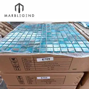 Mosaic Glass Tile Swimming Pool Wholesale Cheap Price Glass Mosaic Blue Color Swimming Pool Tiles