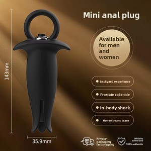 Silikon Anal <span class=keywords><strong>Plug</strong></span> Yetişkin Titreşimli Popo Plugu Erkekler ve Kadınlar için Mastürbasyon Masajı - Product Image 6