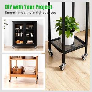 JZM1.5 Spindel rollen Set 4 Kleine Schwenk bremse Hoch leistungs gewinde Edelstahl Industrie lager Lenk rollen Möbel - Product Image 3