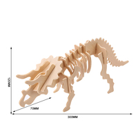 3D Puzzle Di Legno triceratops dinosauri FAI DA TE Giocattolo per I Bambini e Adulti