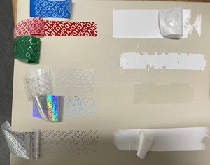 Adesivi di Sicurezza Olografici Antimanomissione Stampabili con Codice a Barre, Argento a Nido d'Ape, per Imballaggi Alimentari in Plastica - Product Image 2