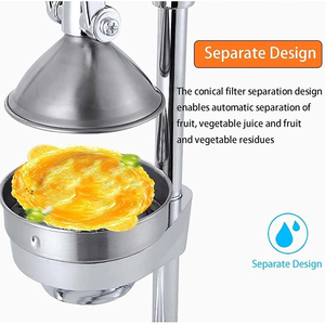 Spremiagrumi per frutta <span class=keywords><strong>manuale</strong></span> macchina estrattore di succo d'arancia presse a freddo per pomodoro in acciaio inox spremiagrumi - Product Image 3
