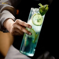 Bar Restaurant Accueil Tasses transparentes Mince Réutilisable Highball Verre Froid Longue Boisson Eau Cocktail Verres