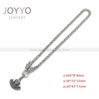 Collier Pendentif Marteau de Thor Viking Nordique Dragon en Acier Inoxydable avec Chaîne à Maillons pour Hommes, Charme de Mariage, Pirate, Motard, Crâne