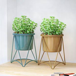 Support métallique pour pots de fleurs, <span class=keywords><strong>plantes</strong></span> en pot succulent, de balcon, présentoir de fleurs - Product Image 2
