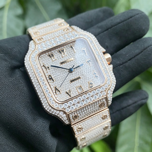 Orologi Meccanici Automatici da Uomo con Diamanti Moissanite, <span class=keywords><strong>Orologio</strong></span> Meccanico Placcato <span class=keywords><strong>Oro</strong></span> Rosa con Moissanite - Product Image 2
