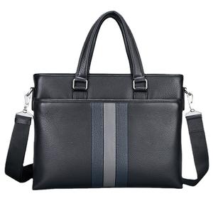 Bolso Mensajero de Cuero para Hombre, Bandolera Cruzada, Bolso de Hombro de Cuero Genuino de Alta Calidad, Impermeable, para Portátil de 15 Pulgadas, Bolso Ejecutivo de Élite - Product Image 1