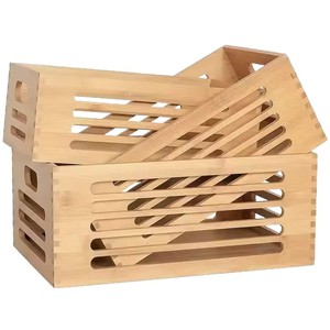 Simple solid wood <b>storage</b> box for home use, bedroom, bed sheets and <b>clothes</b> <b>storage</b> basket, store fruit and vegetable portable - Product Image 5