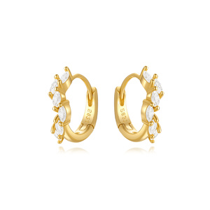 Fashion Jewelry Earring Women Simple <b>Small</b> Cubic Zirconia Huggie Cartilage 925 Geometry <b>Hoop</b> Earrings - Product Image 1