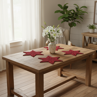 Set de table en feutre en forme d'étoile moderne pour les vacances et les repas de tous les jours