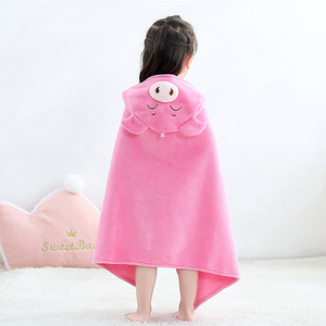 MICHLEY Bébé Cochon Rose <span class=keywords><strong>Dessin</strong></span> Animé Cape Filles Peignoir - Product Image 6