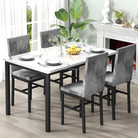 Table de bar moderne et ensemble de chaises avec éclairage LED, utilisation commerciale, structure en acier inoxydable, couleur personnalisable