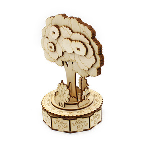 Tree Under Bush <b>Music</b> <b>Box</b> Wooden Diy Assembly Model For Kids Education Toy 8-13 Years Unisex - Product Image 3