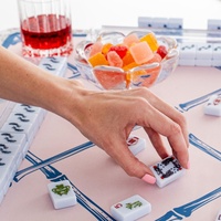 32 "Square Neopren Mahjong Spiel matte Blütenblatt Pink Trellis Dominos Poker Karten Oberflächen schutz