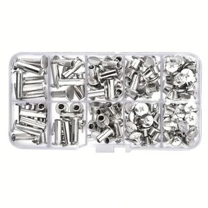 Muestra gratuita: Remaches ciegos de cabeza redonda plana abierta de acero inoxidable 304 GB12618, remaches de acero semifino y de acero completo M3.2, M4, M4.8 - Product Image 1