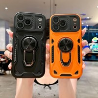 Coque de téléphone antichoc en TPE pour 17 Pro Max & 16/12 avec anneau de maintien et protection intégrale contre les chutes Rose