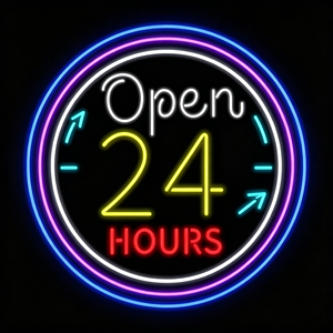 Insegna al <span class=keywords><strong>Neon</strong></span> LED in Acrilico Personalizzata 'Aperto 24 Ore' per Caffè, Bar, Negozi, Decorazione Pubblicitaria per Facciate - Product Image 4