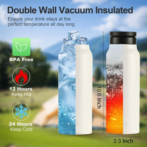 Support de téléphone populaire, bouteille isotherme sous vide en acier inoxydable de 32 oz, bouteilles d'eau magnétiques isolées pour le sport et la gym - Product Image 3