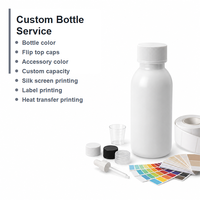 Bouteille en plastique opaque résistante à la chaleur de qualité alimentaire HDPE PP de 100 ml, emballage pharmaceutique scellé