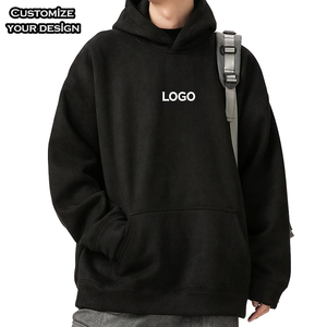 Wholesale 500-600 Gsm Cotton French Terry <b>Pullover</b> Hooded Sweaters Plus Size Long Blank Hoodie Custom Embroidery Printing Hoodie - Product Image 1